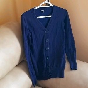 Navy button down cardigan